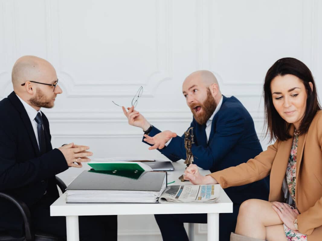 co-parenting counsellor - couple in disagreement with mediator