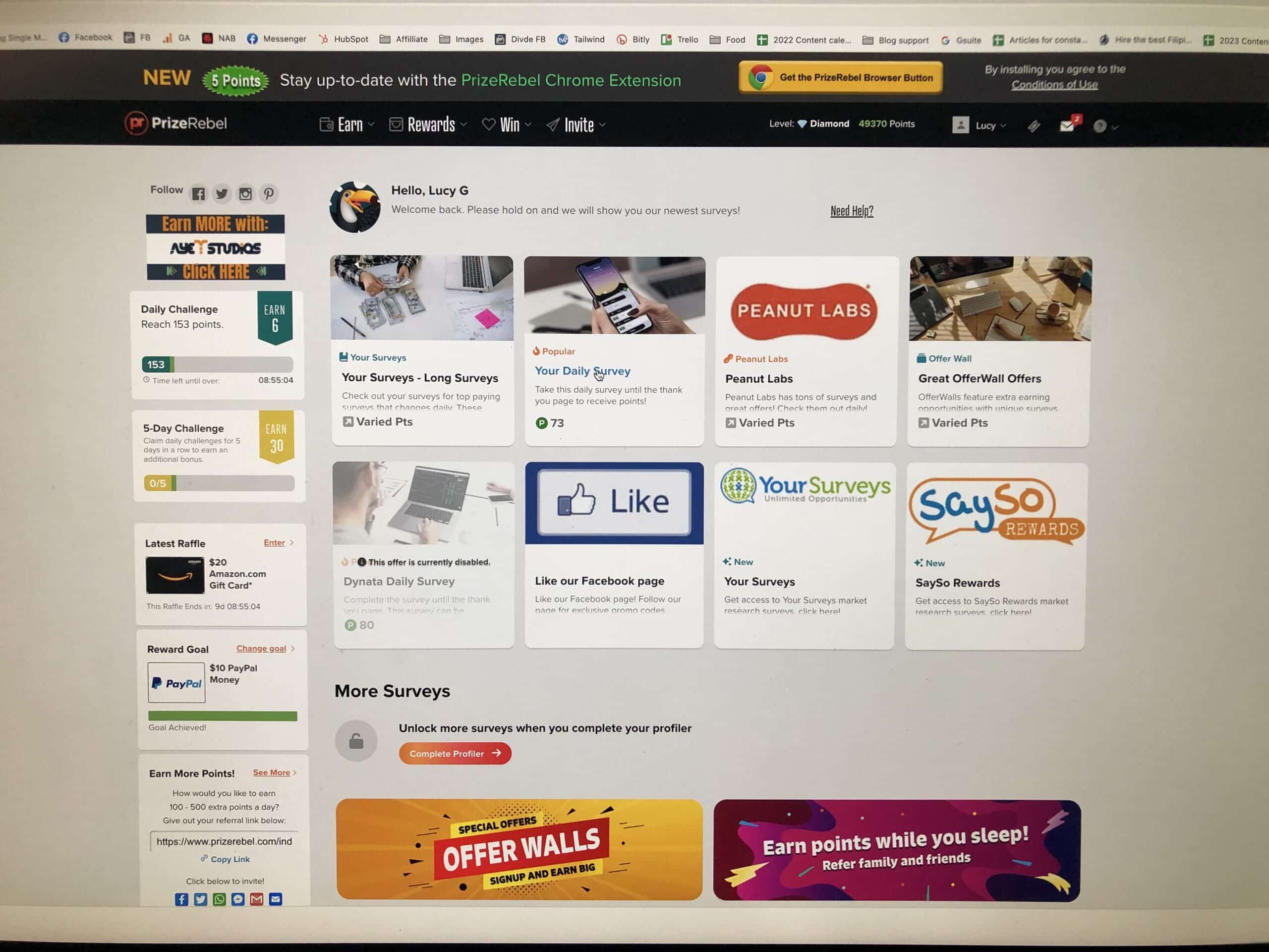 PrizeRebel paid surveys