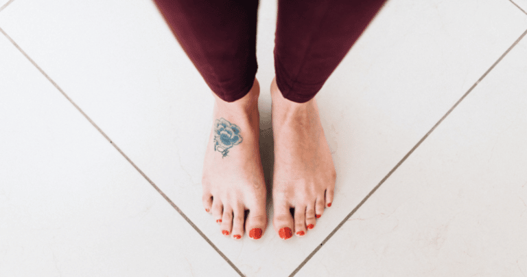 Coloured flower tattoos