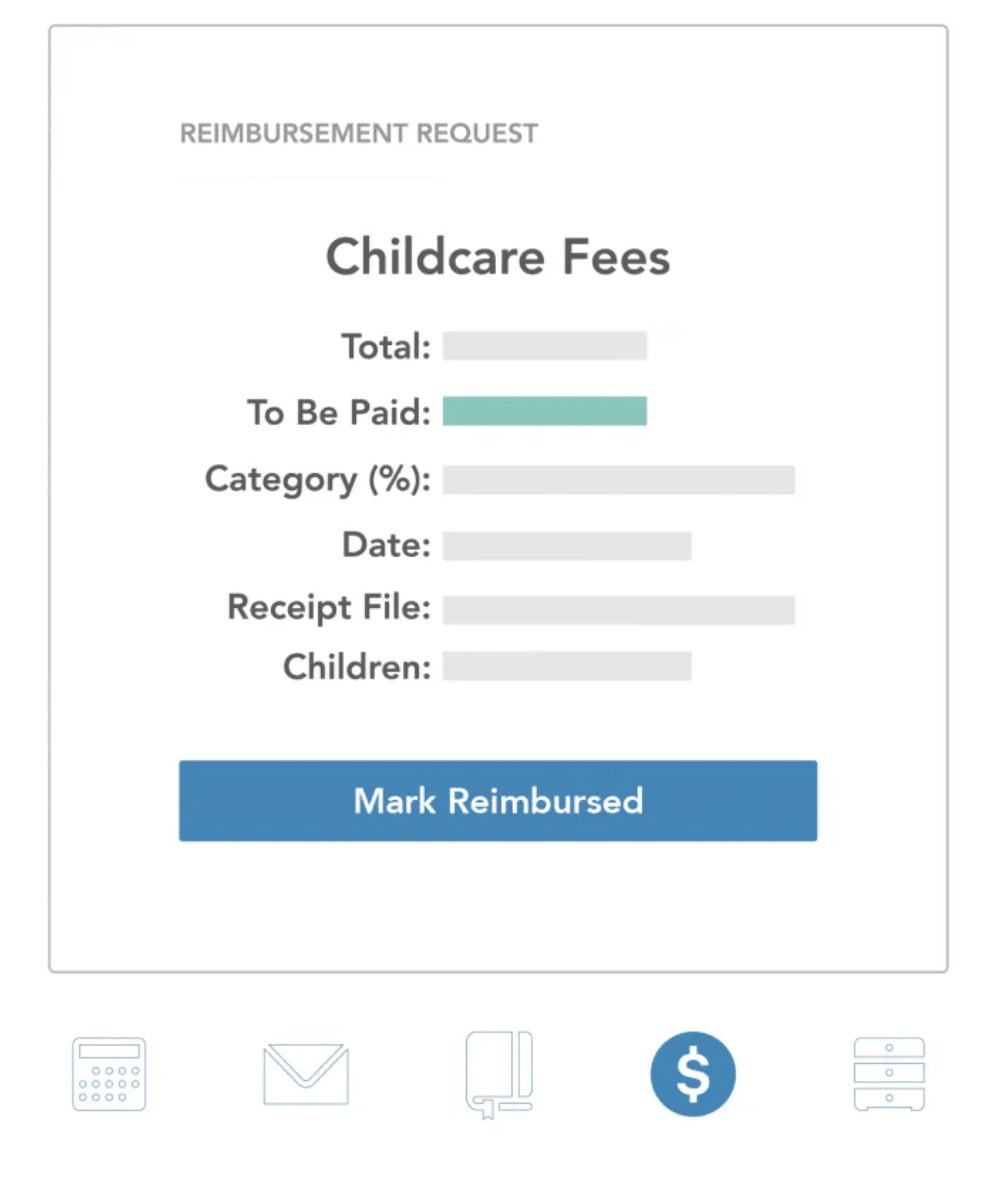 Our Family Wizard expense log