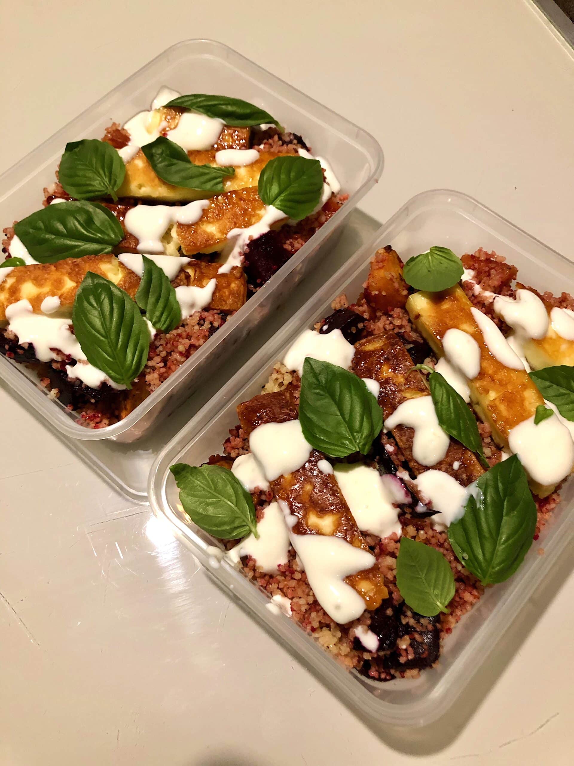 Haloumi dukka leftovers