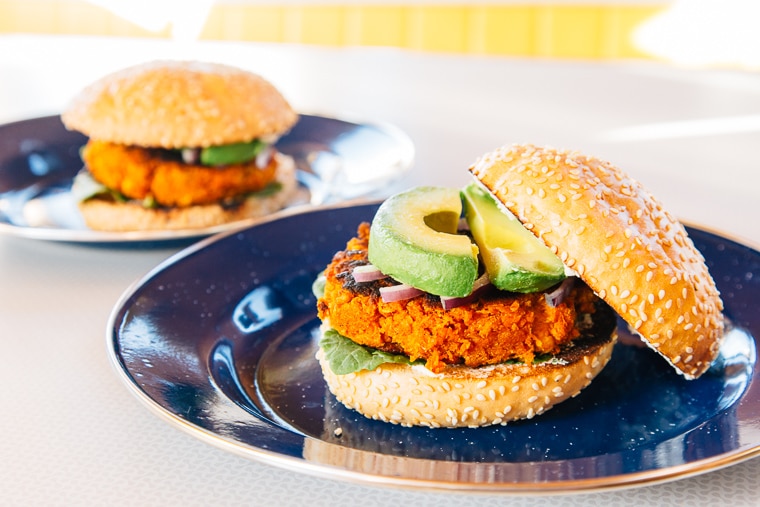 Southwest Sweetpotato Bean Burger