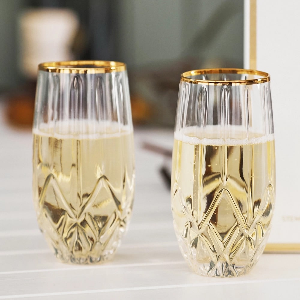 Palermo Home Stemless Champagne Flutes