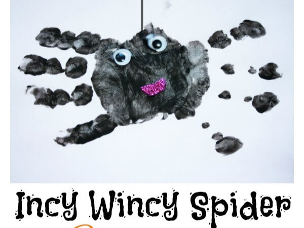 Spider handprint art