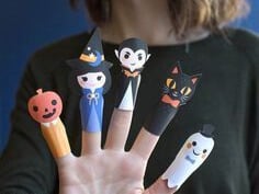 Halloween-themed puppets | Halloween craft ideas