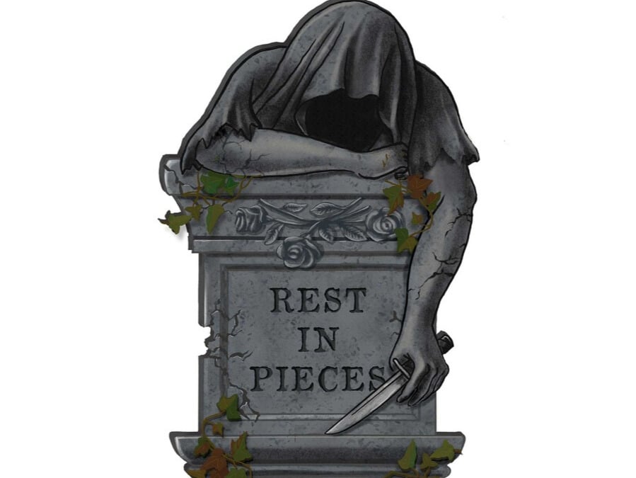 Rest in Pieces tombstone | Halloween decorations