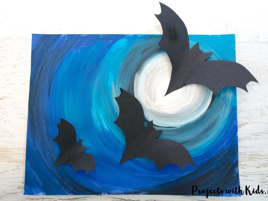 Halloween paper bat craft