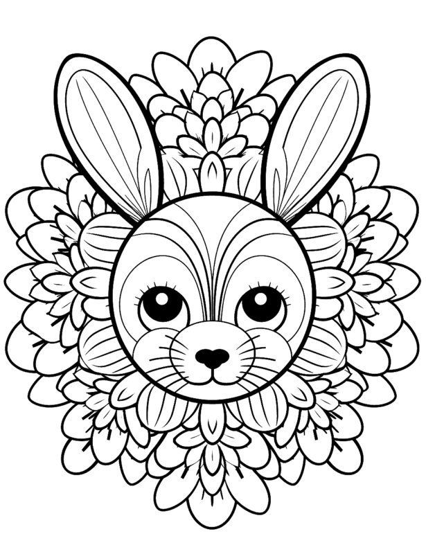 Bunny mandala | Easter crafts for kids