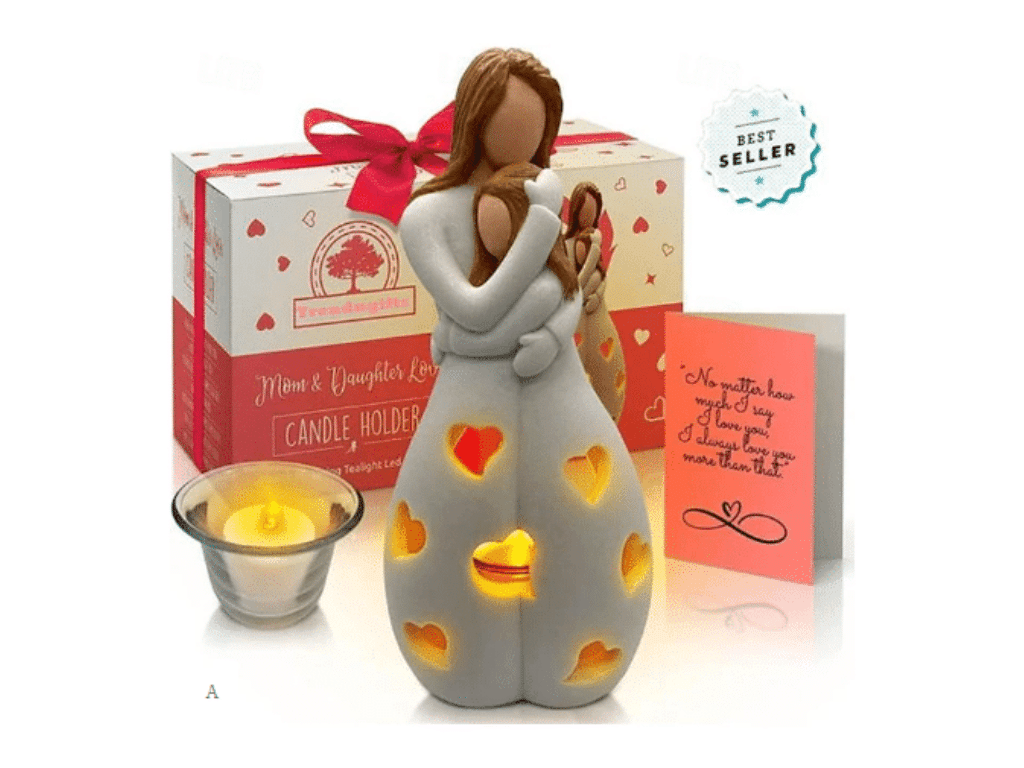 Mum and daughter candle holder